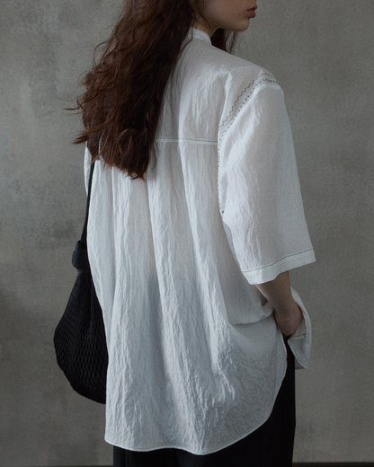 シャープカラーブラウス 10507