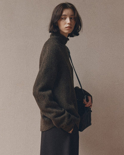 スリークハイネックトッププルオーバー 10377