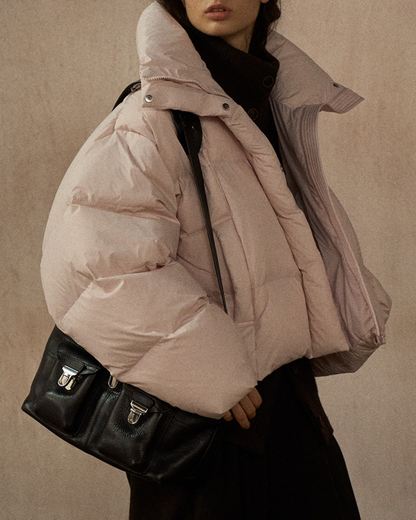 スタンドカラーショートダウンコート 10270