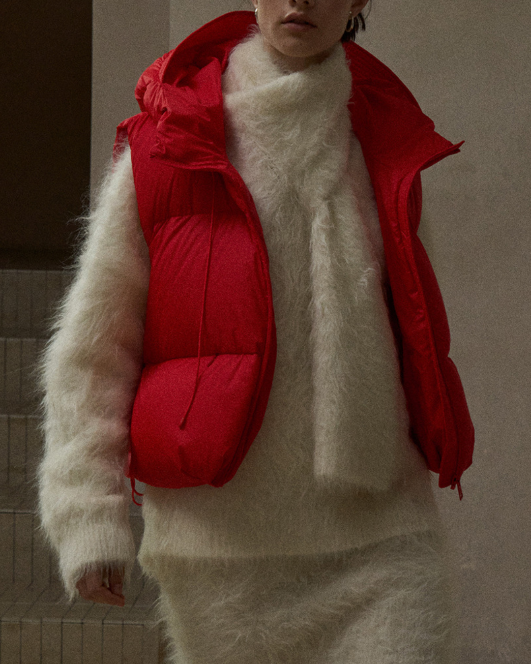 ドローコードフーディーダウンベスト 10258