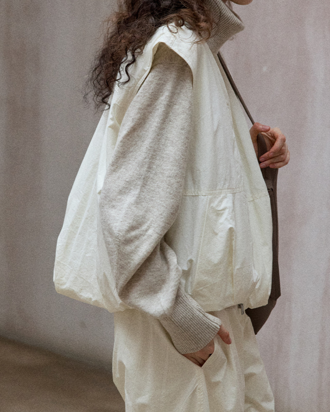 レイヤードジッパーベスト 10181