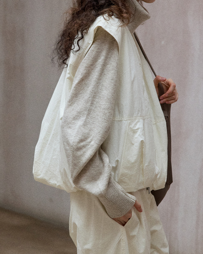 レイヤードジッパーベスト 10181