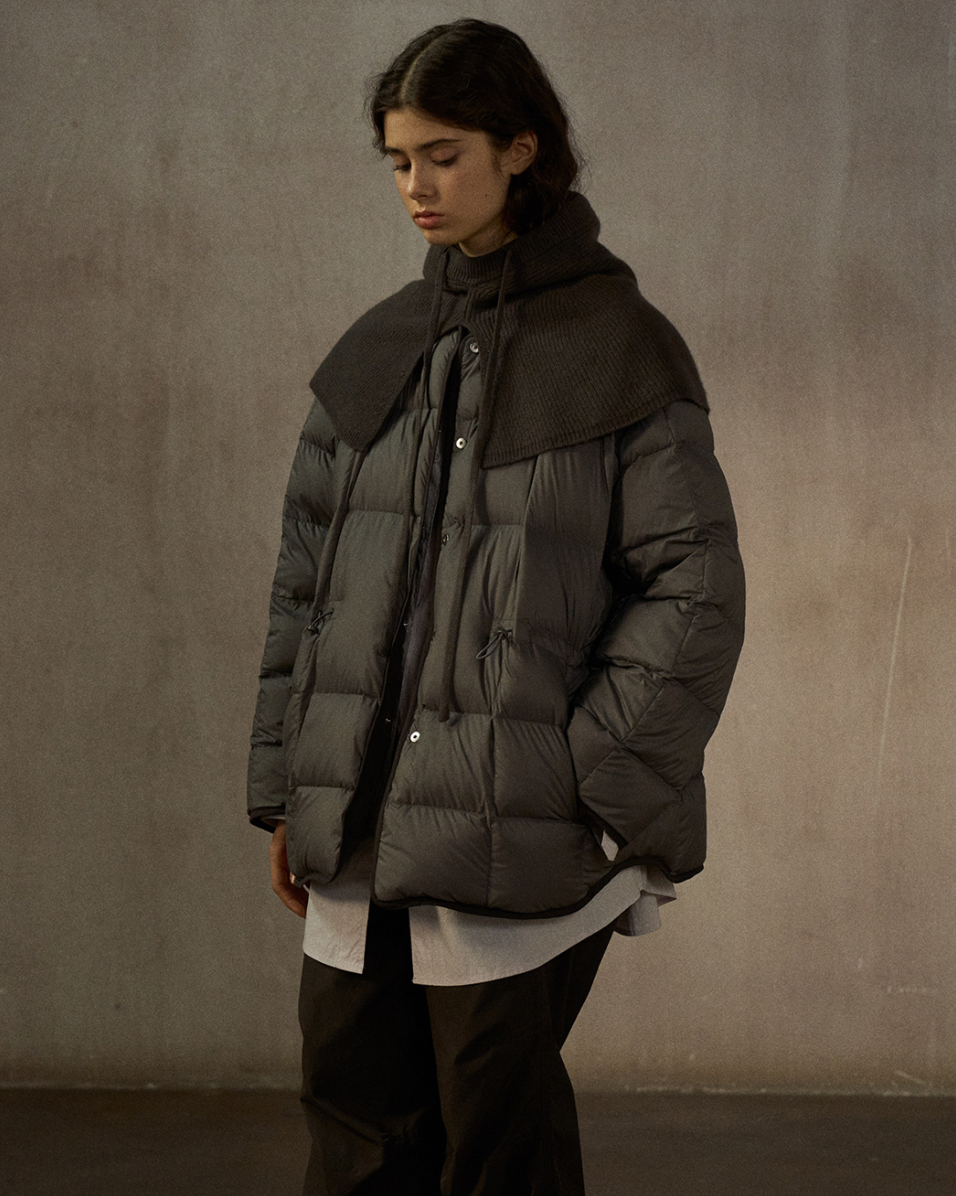 バイカラーリバーシブルダウンコート 10248