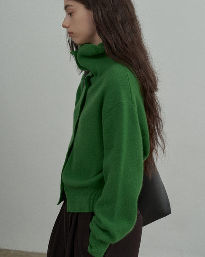 エッジハイネックカーディガン 10325