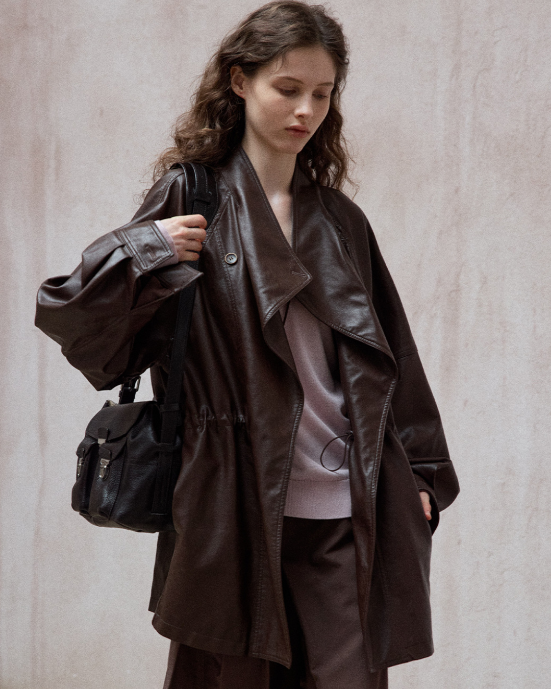 スタンドカラーダークフォルムジャケット 10338