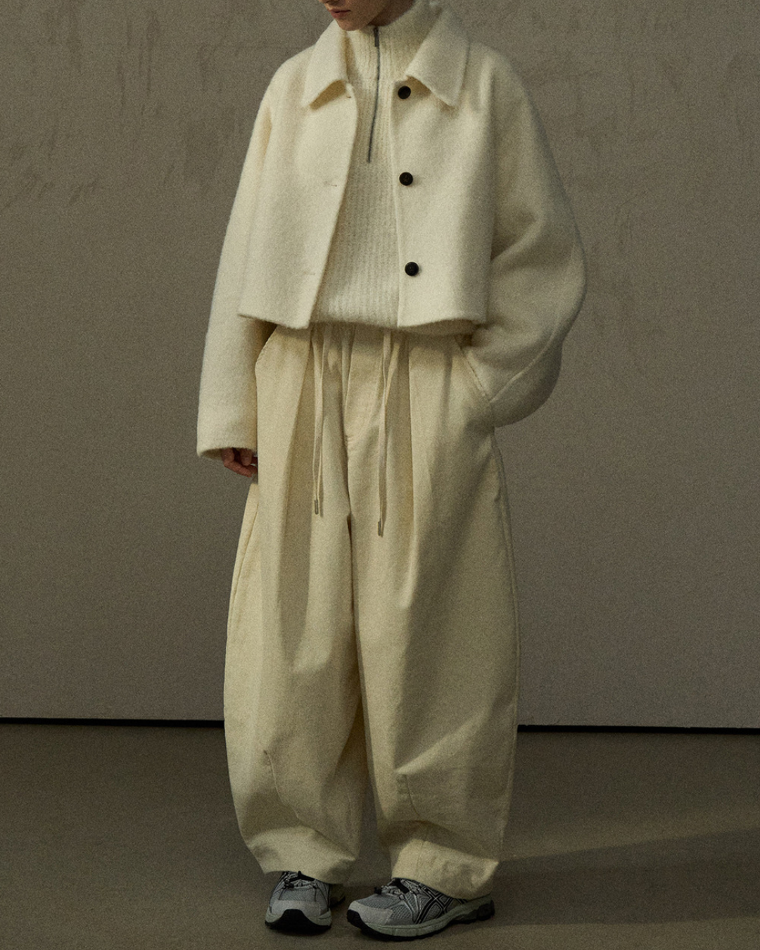 シングルブレストショートフリースジャケット 10296