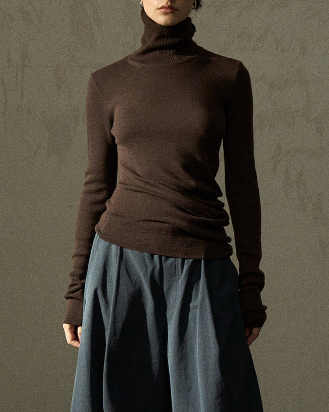 ハイネックスリムニットプルオーバー 10291