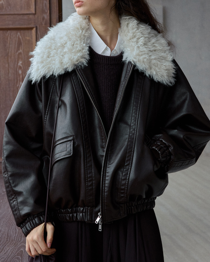 ファーカラージッパージャケット 10287