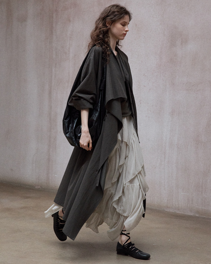 アシンメトリーフロウストラップワンピース 10340