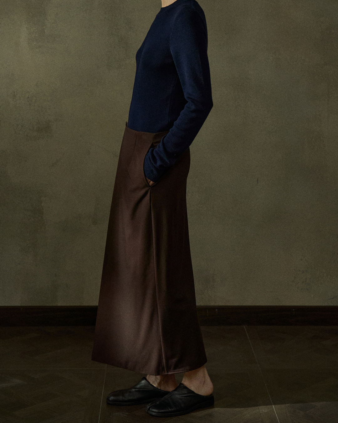 バックスリットラップロングスカート 10203