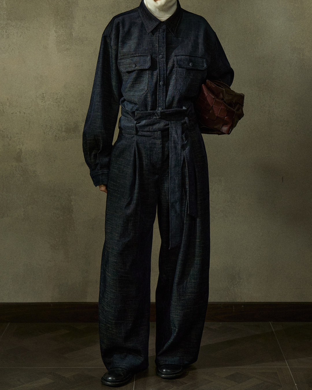 ツーカラーポケットシャツ 10219