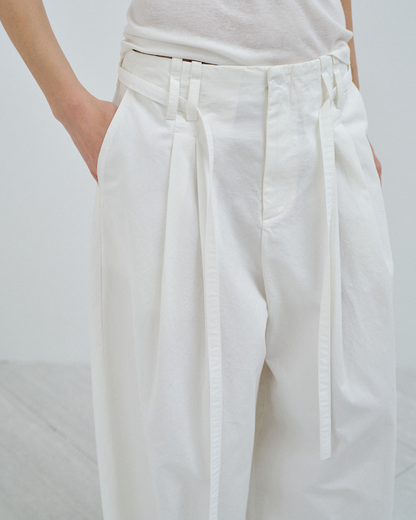 フィックスポイントタイウエストワイドパンツ 10583