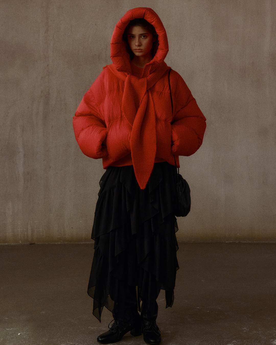 ショートフーディーダウンコート 10304