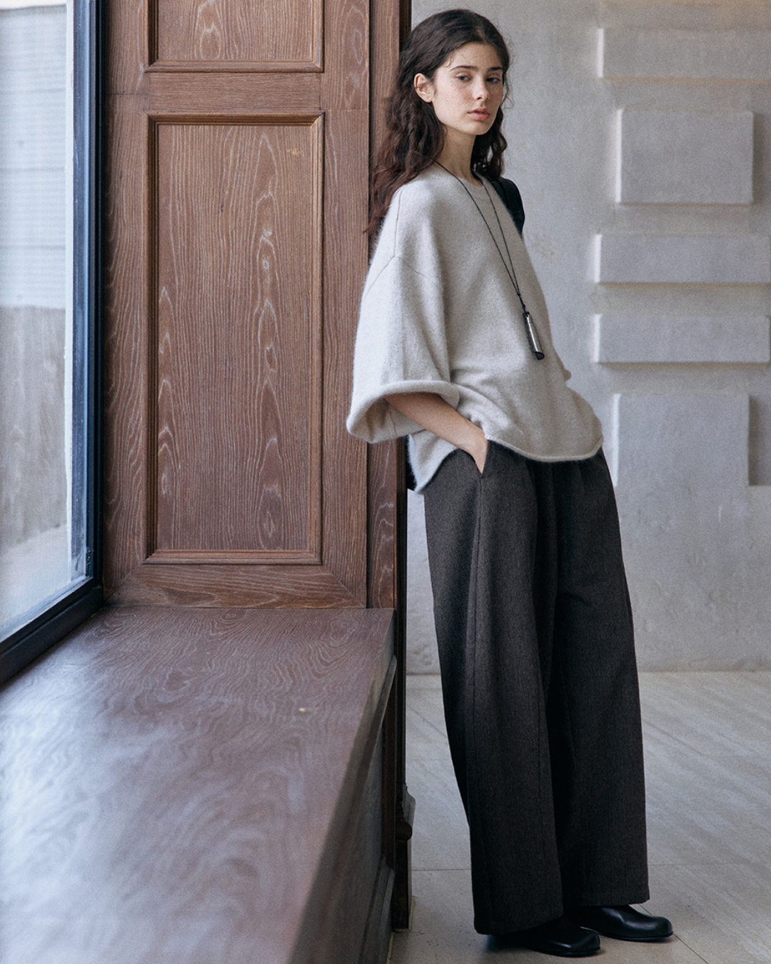 ハイウエストカーブシミターパンツ 10145