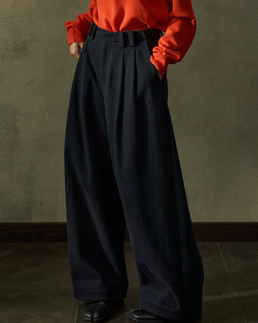 ハイウエストプリーツカーブパンツ 10224