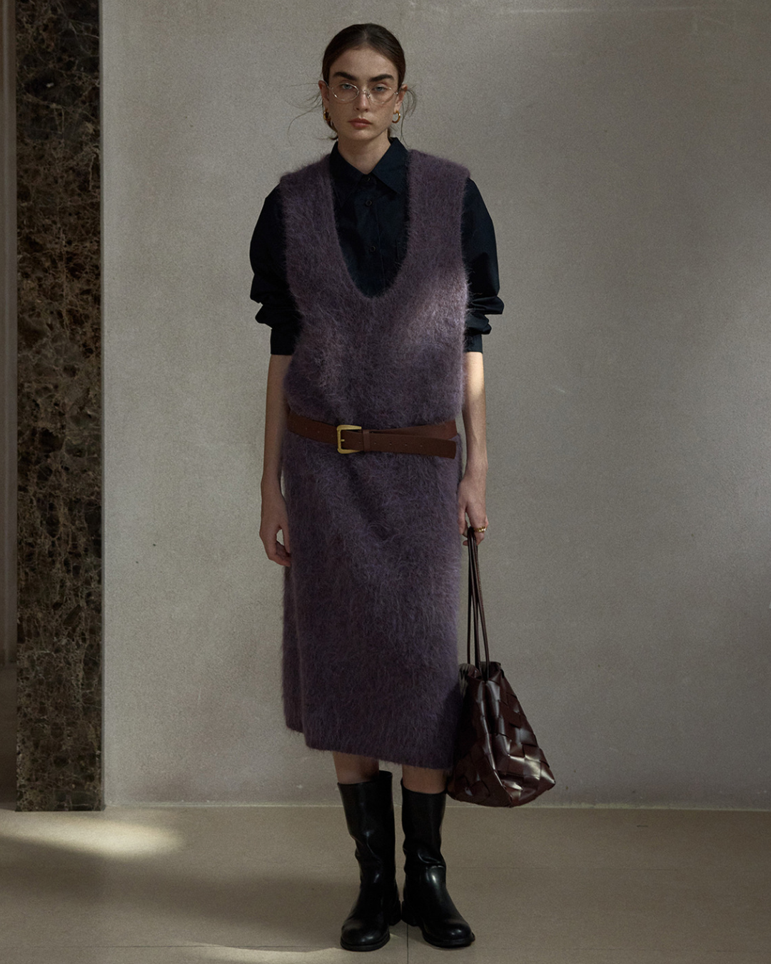 クリーンラインVネックワンピ 10403