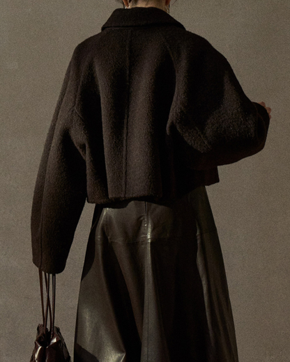 シングルブレストショートフリースジャケット 10296