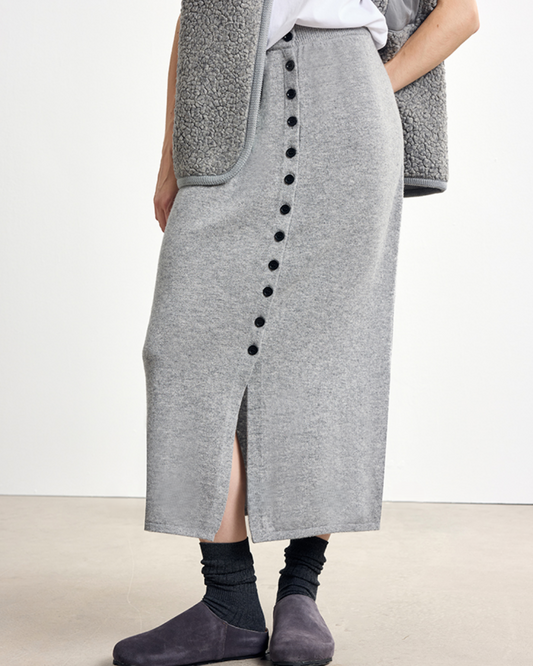 フロントスリットボタンデザインロングスカート 10329