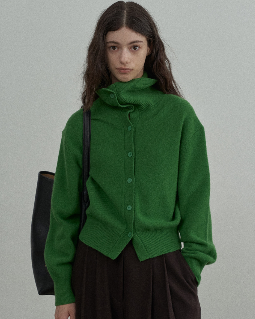 エッジハイネックカーディガン 10325