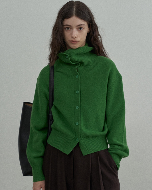 エッジハイネックカーディガン 10325