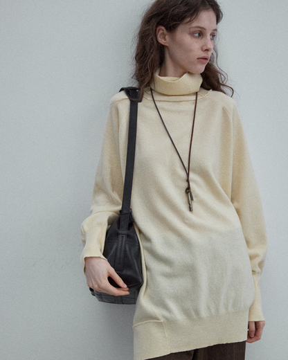 タートルネックロングニットプルオーバー 10149