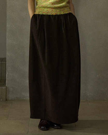 ウエストゴムロングルーズスカート 10215