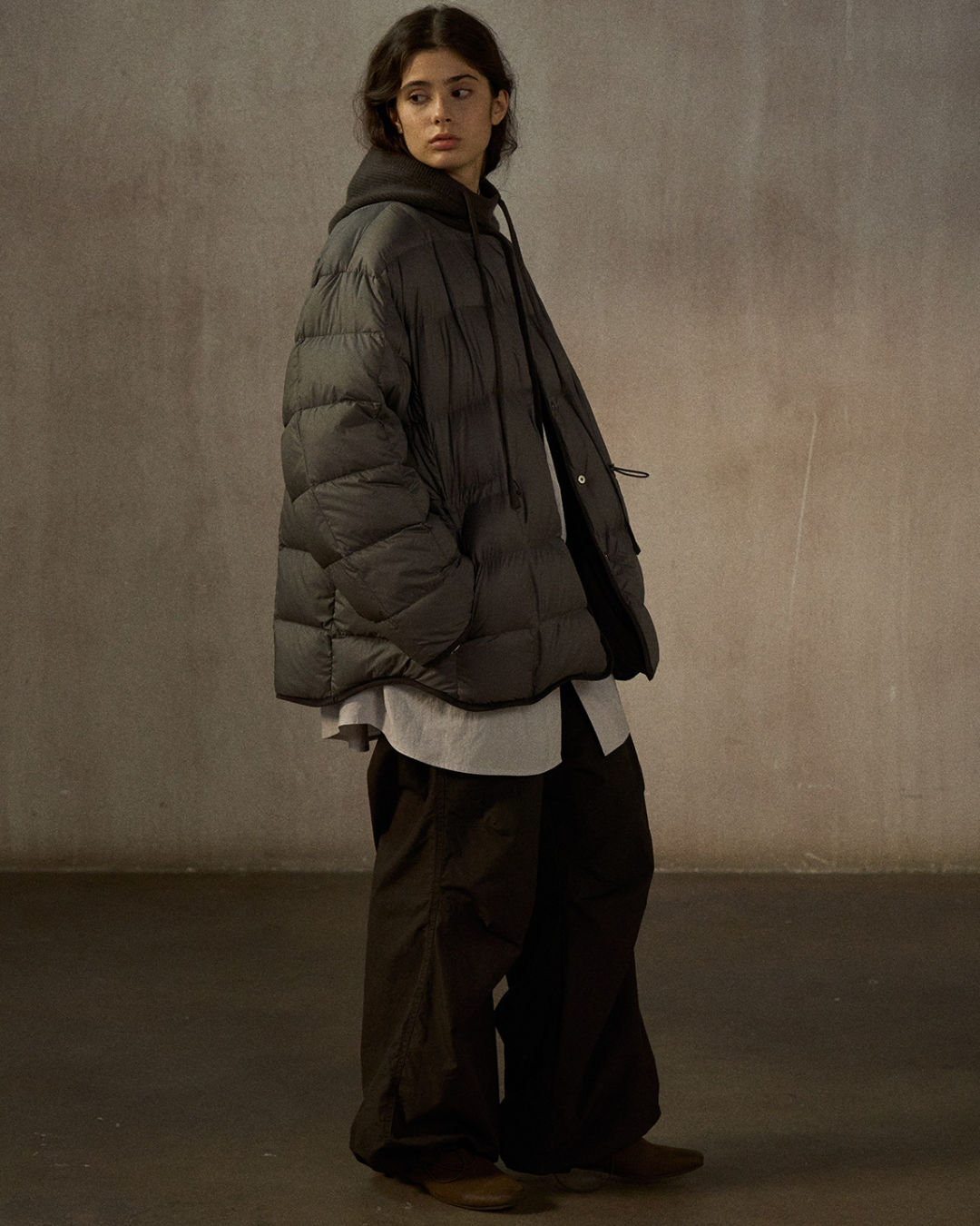 バイカラーリバーシブルダウンコート 10248