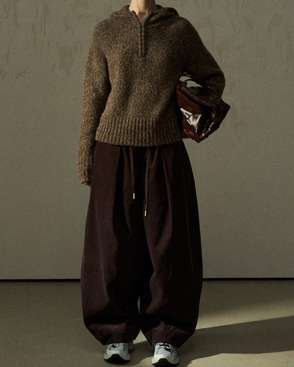 ハーフジッパーフーディープルオーバー 10278