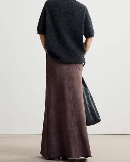 アシンメトリーデザインフレアロングスカート 10331