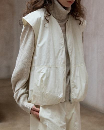 レイヤードジッパーベスト 10181