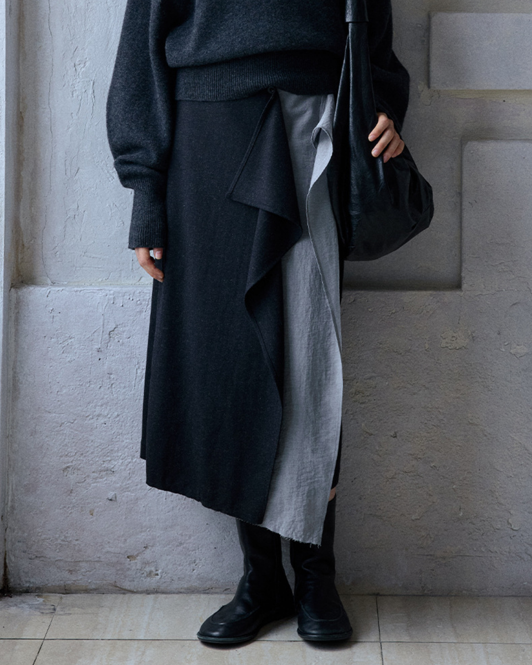 イレギュラーラップロングスカート 10184