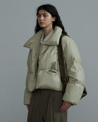 ハイネックコンパクトパファーコート 10373