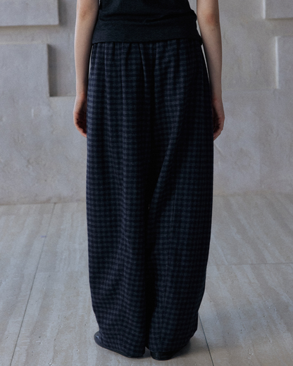 ウエストシャーリングチェック柄パンツ 10180