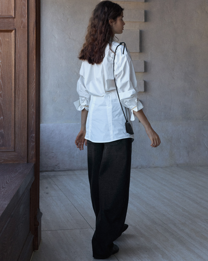 ウエストタックロングブラウス 10165