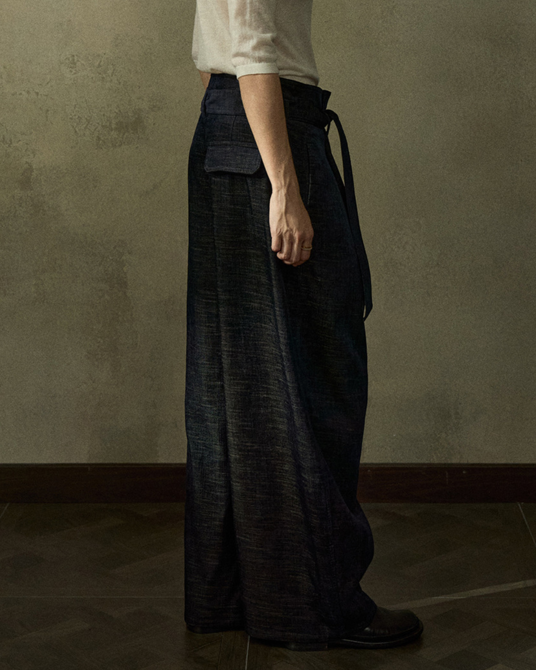 ツーカラーストラップカジュアルパンツ 10222