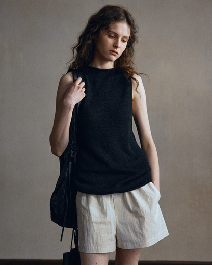 シリンダーハイネックノースリーブニット 10558