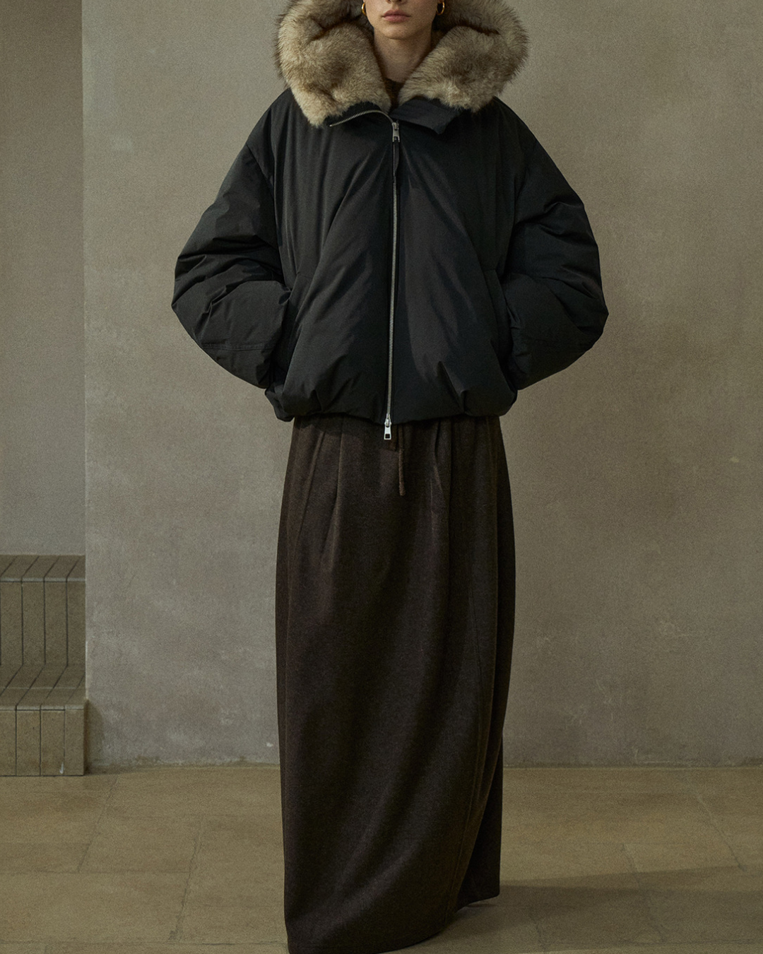 フェイクファーショートコート 10256