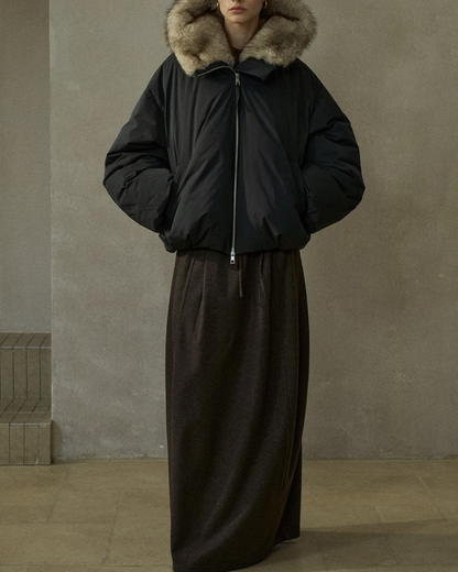 フェイクファーショートコート 10256