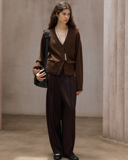 スリークショートニットカーディガン 10378