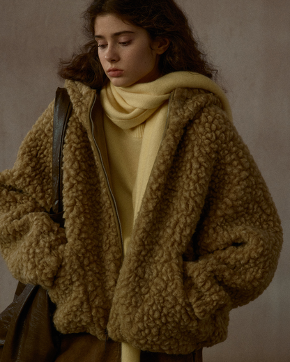 フーディーボアオーバージャケット 10326