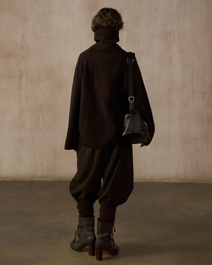 ハイカラーロングスリーブニットプルオーバー 10247