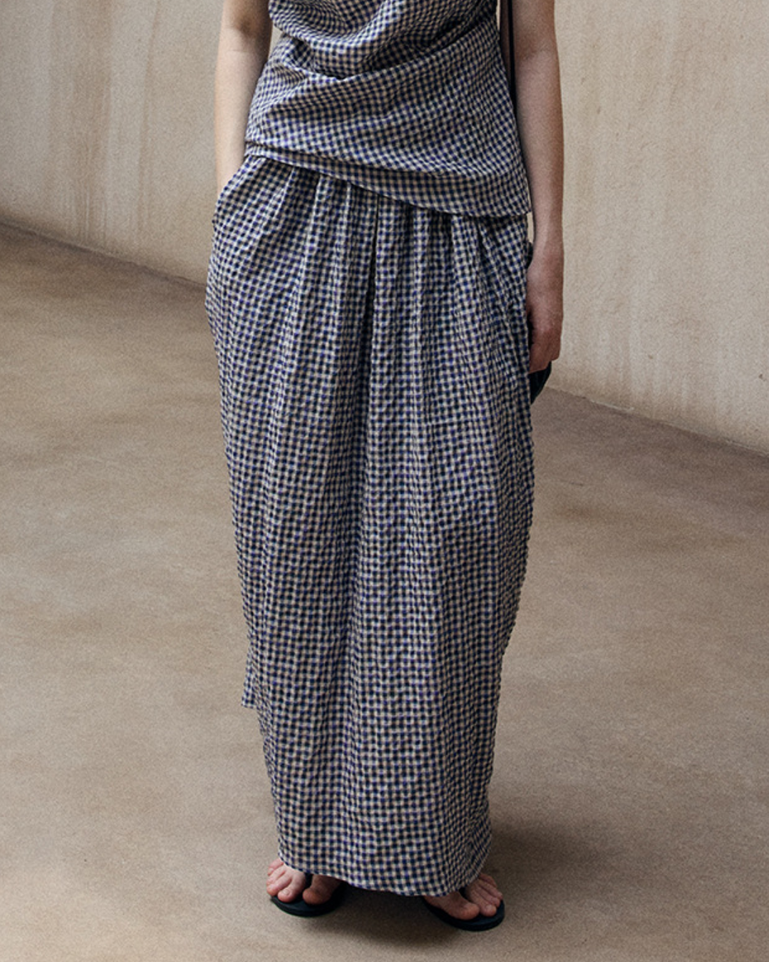 カーブフォルムチェックスカート 10506