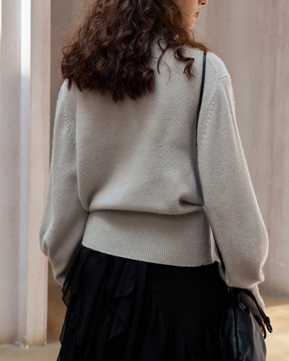 ハイカラーニットプルオーバー 10195