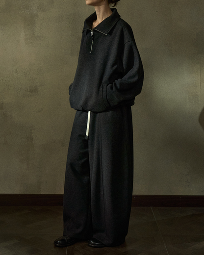 【セットアップ可能】ハーフジッパースウェットプルオーバー 10211