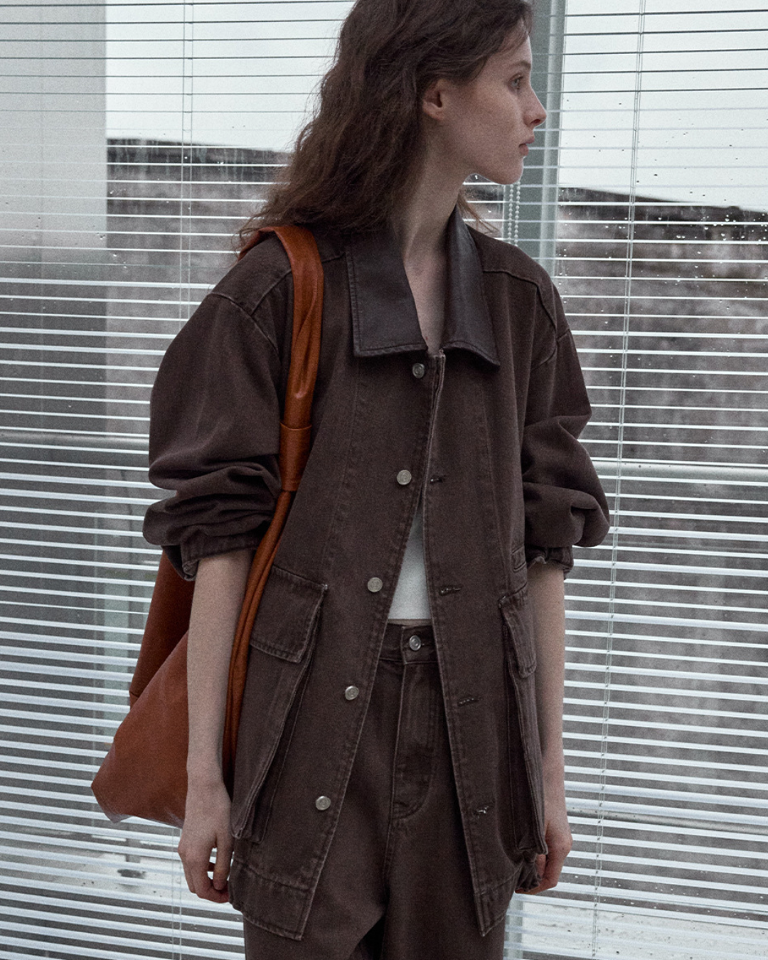 レトロウォッシュデニムルーズジャケット 10125