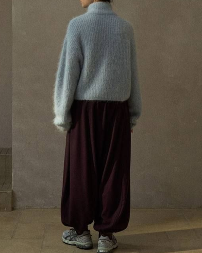 ハーフジッパーニットプルオーバー 10225