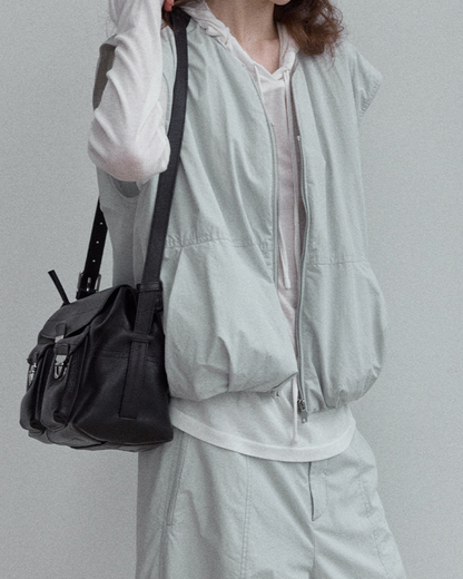 レイヤードジッパーベスト 10182