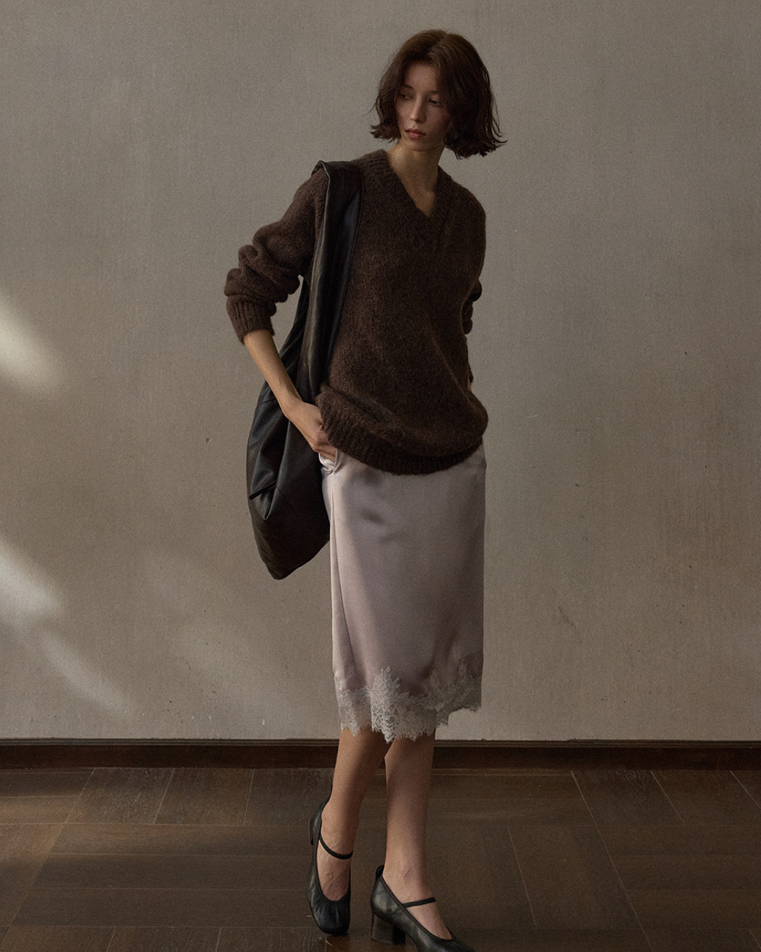 エレガントレーススリットスカート 10764