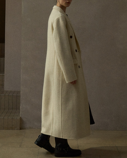 ダブルブレストロングコート 10285