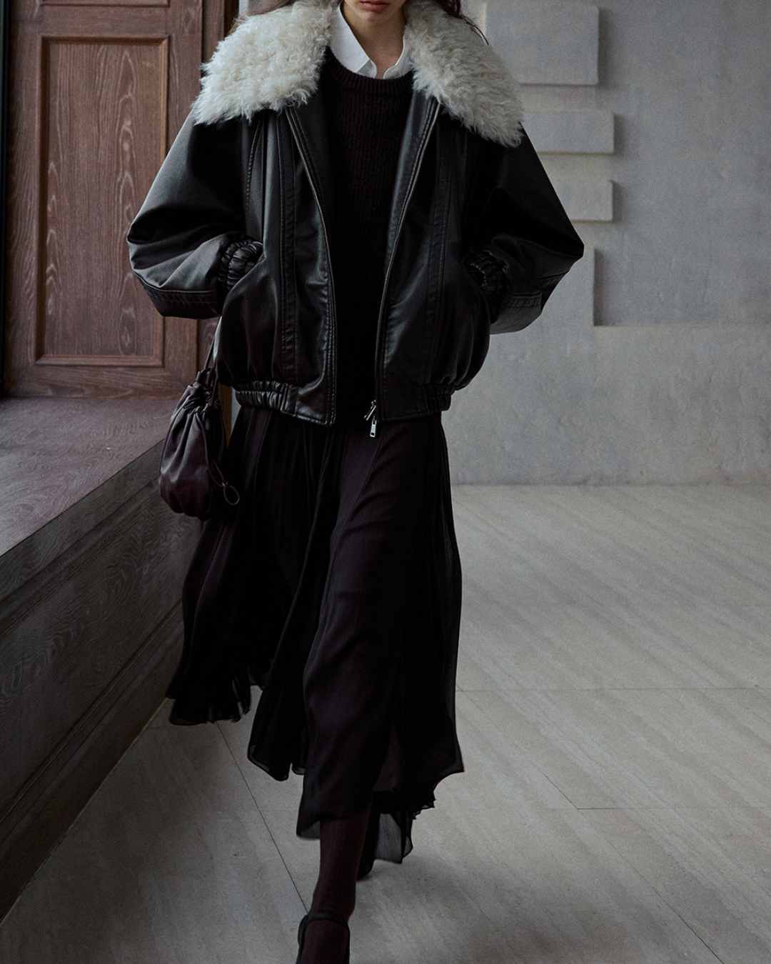 ファーカラージッパージャケット 10287